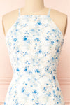 Mikka Floral Openwork Midi Halter Dress | Boutique 1861 front close-up