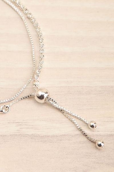 Milles Silver Set of 2 Chain Bracelets | La petite garçonne close-up