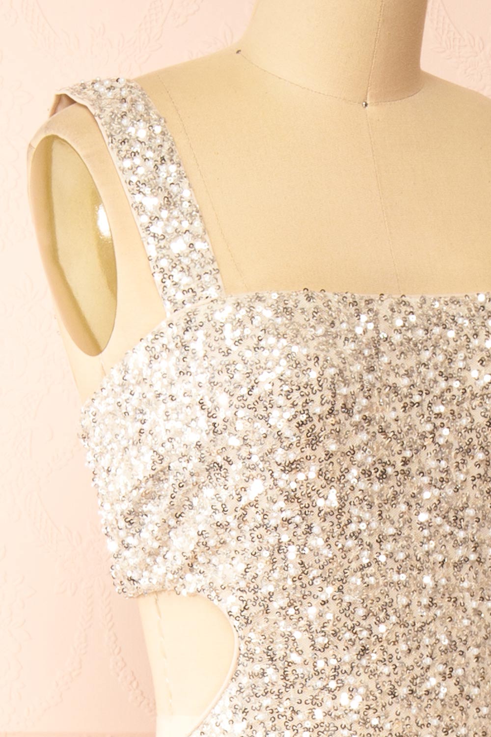 Millie Sequin & Pearl Midi Dress | Boutique 1861 side