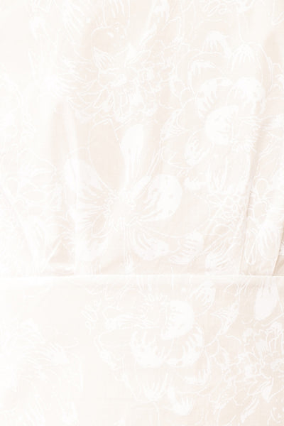 Minjae White Sleeveless Top w/ Ruffles | Boutique 1861 fabric