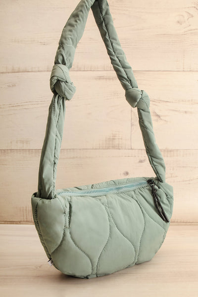 Minneapolis | Sage Quilted Crossbody Bag side view