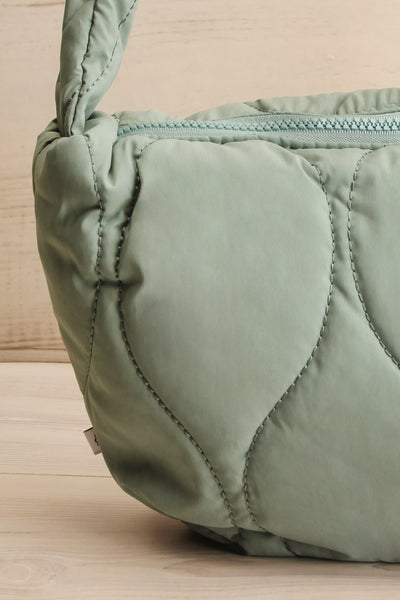 Minneapolis | Sage Quilted Crossbody Bag front close-up