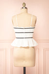 Minnie White Top w/ Black Ribbons | Boutique 1861 back view