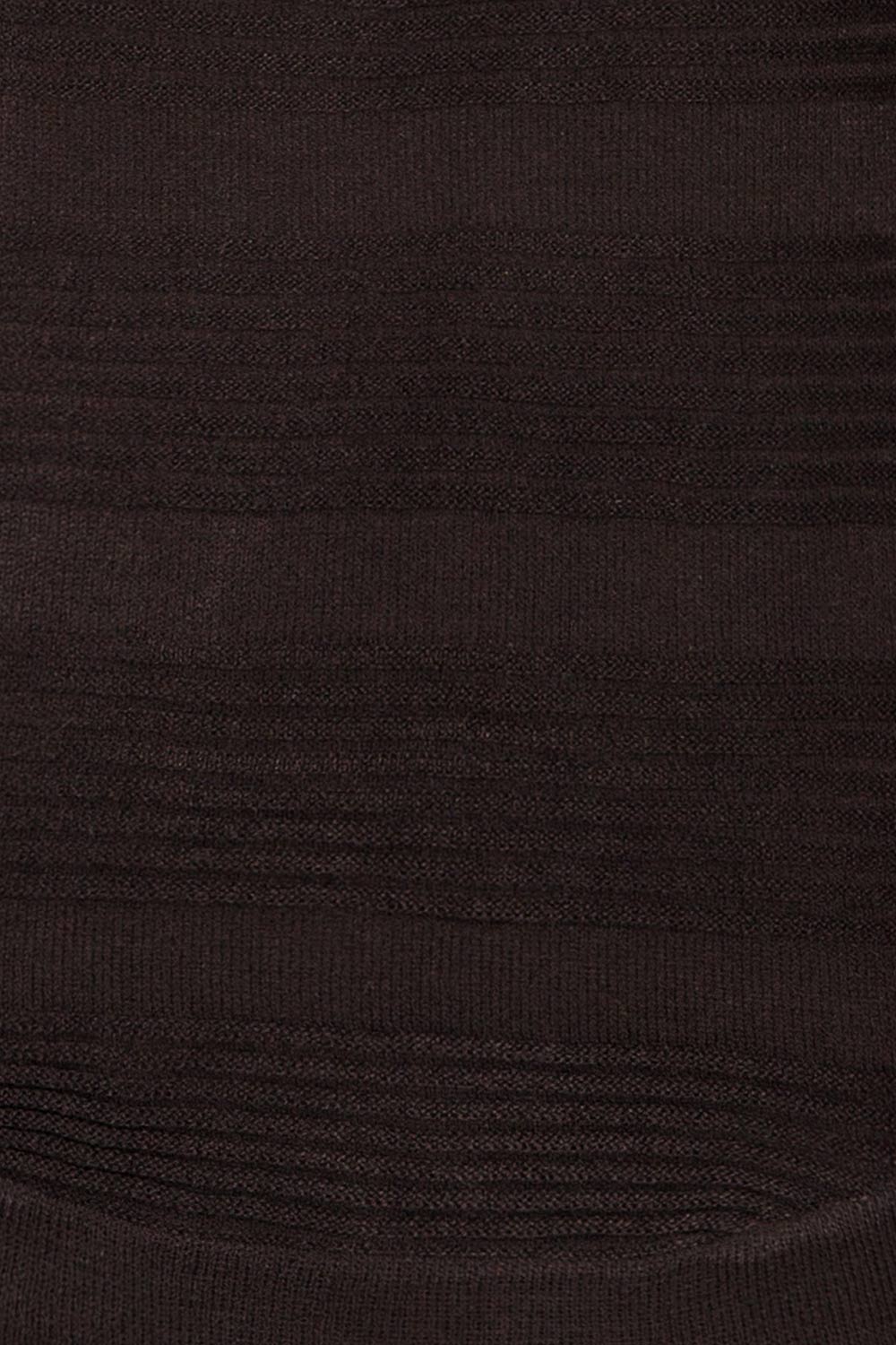 Mirando Black Thin Knit Striped Sweater | La petite garçonne fabric 