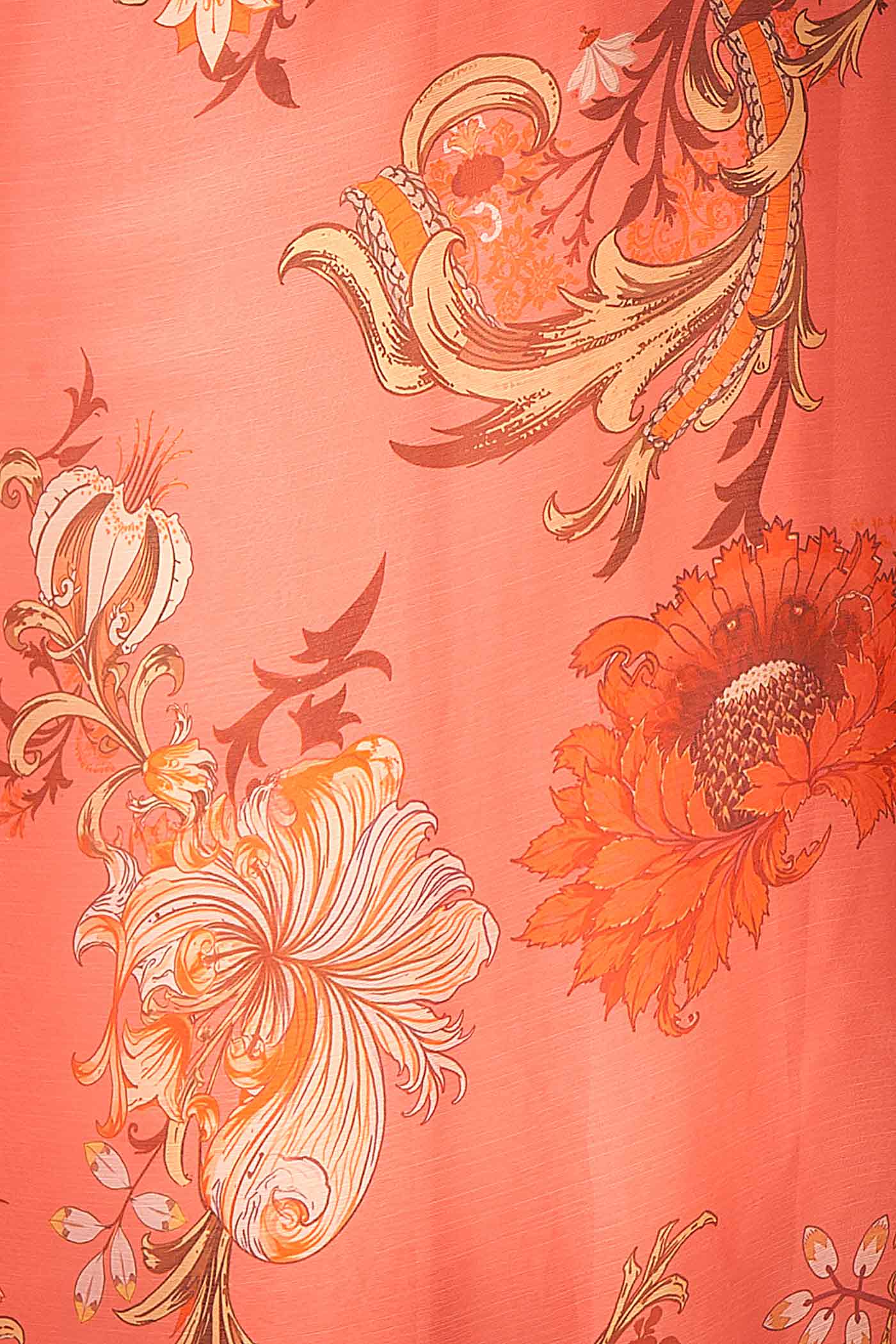 Mirelle Pink Floral Maxi Halter Dress | Boutique 1861 fabric
