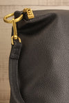 Miriane Black Shoulder Bag w/ Removable Crossbody Strap side close-up