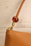 Miriane Caramel Shoulder Bag w/ Removable Crossbody Strap front close-up