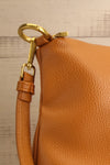 Miriane Caramel Shoulder Bag w/ Removable Crossbody Strap side close-up