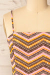 Mirmande Stripes Short Dress w/ Thin Straps | La petite garçonne front close-up