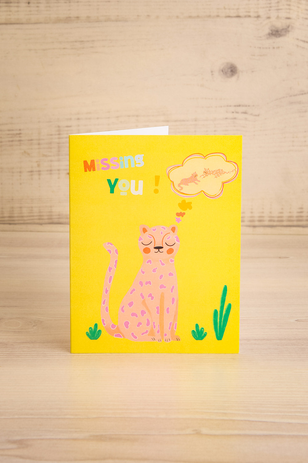 Miss You Cheetah Card | Maison garçonne view