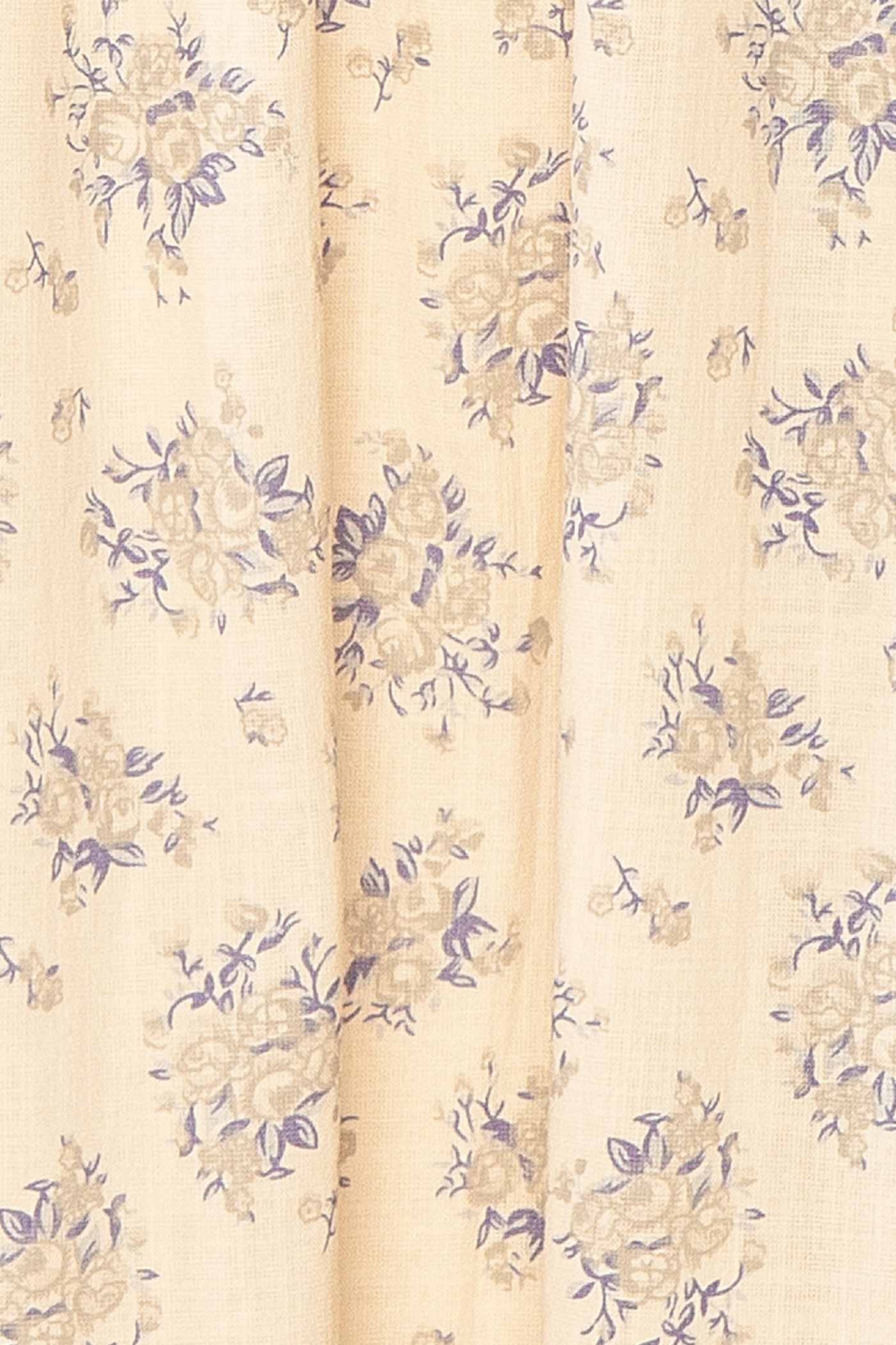 Mitsar Blue Long Floral Dress with Bow Ties | Boutique 1861 fabric 