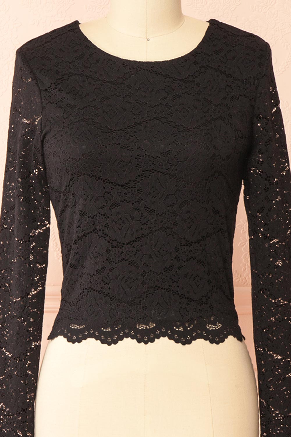 Mizar Black | Lace Crop Top