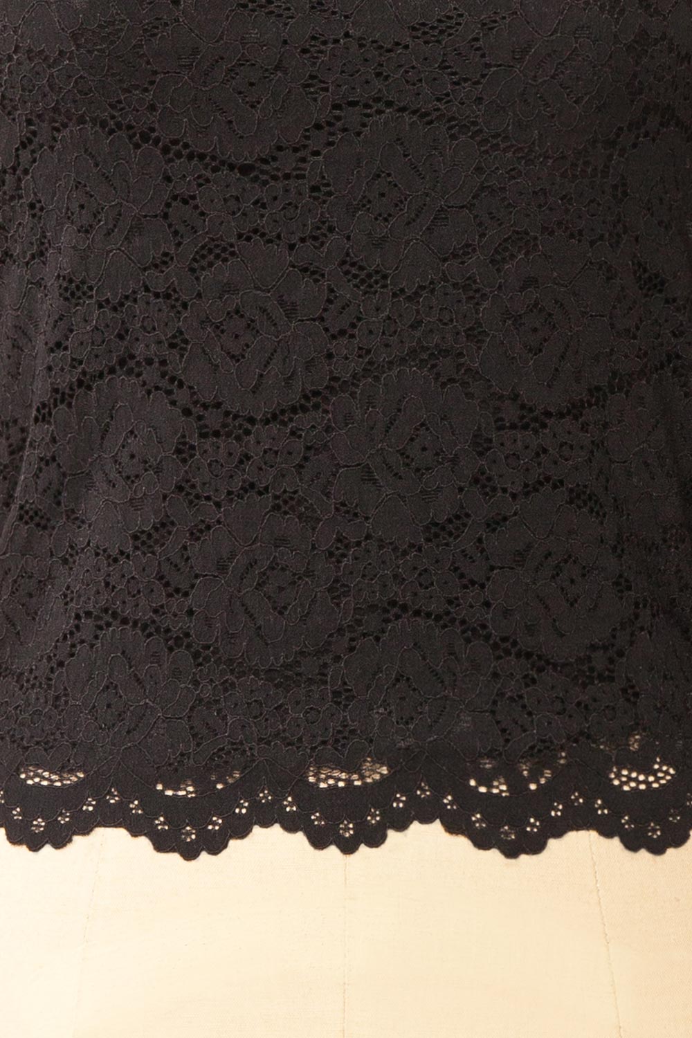 Mizar Black | Lace Crop Top