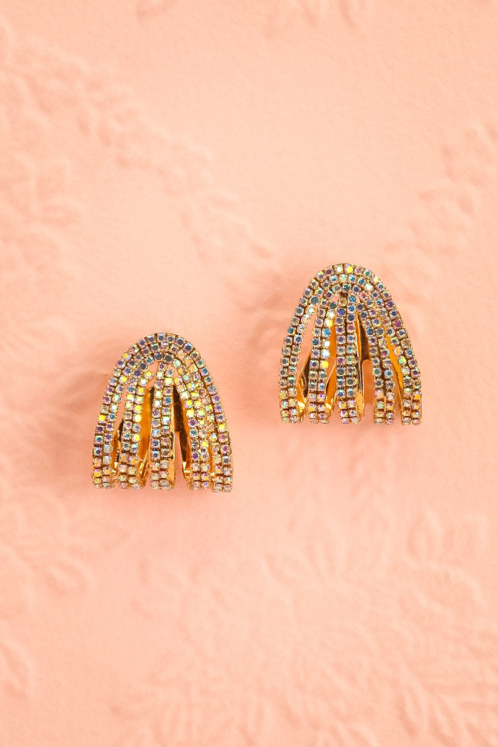 Moana Gold Iridescent Crystal Earrings | Boutique 1861 view