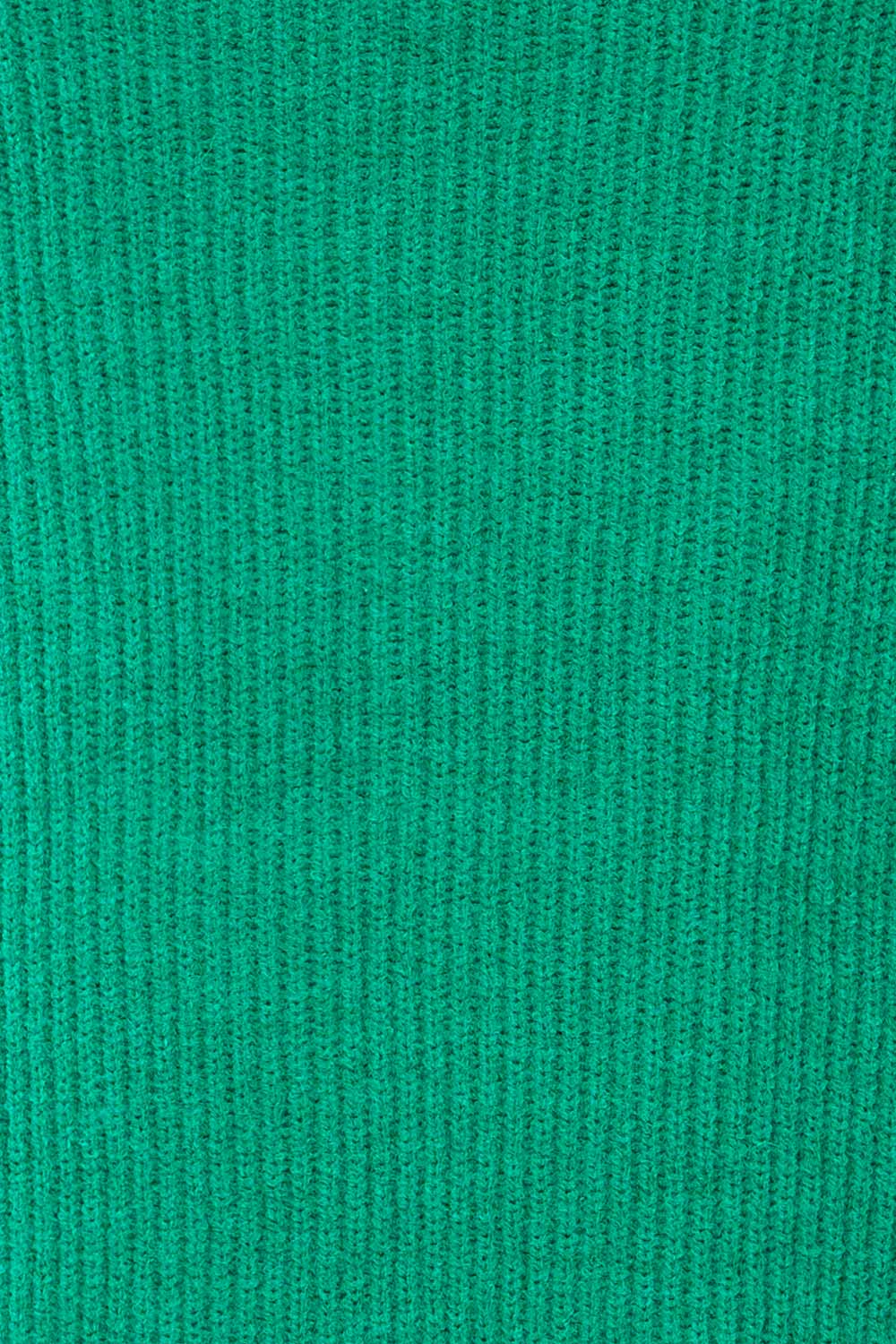 Molina Green Quarter-Zip Rib Knit Sweater | La petite garçonne fabric