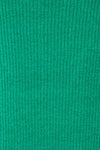Molina Green Quarter-Zip Rib Knit Sweater | La petite garçonne fabric