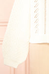 Monethalie White Openwork Knit Cardigan | Boutique 1861 bottom