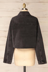 Monheurt Oversized Black Cropped Jean Jacket | La petite garçonne back view