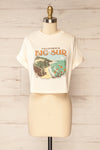 Monterey Cropped Faded California T-Shirt | La petite garçonne front view