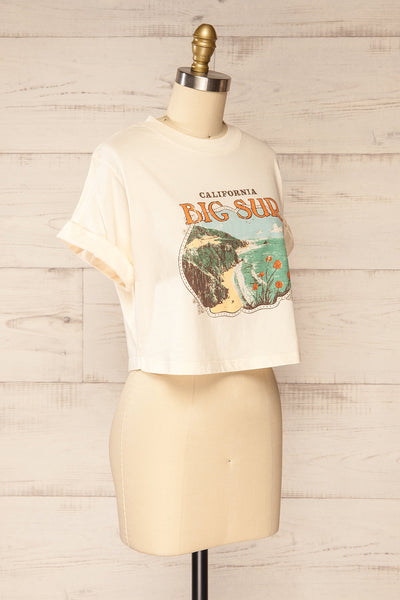 Monterey Cropped Faded California T-Shirt | La petite garçonne side view
