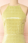 Moonbyul Light Green Sequin Midi Dress | Boutique 1861  front