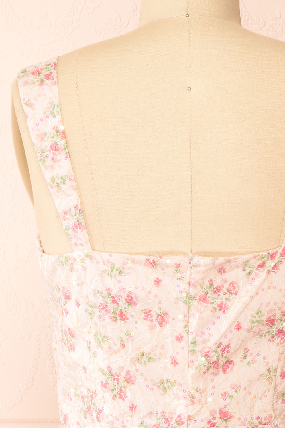 Morella Short Floral Dress w/ Sequins | Boutique 1861  back