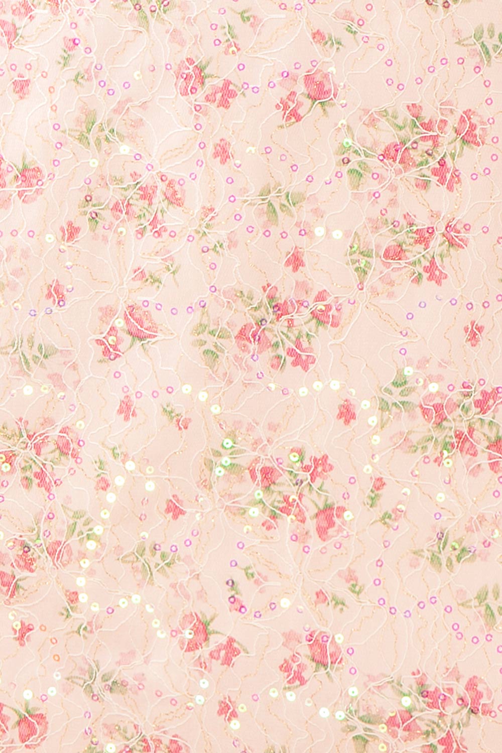 Morella Short Floral Dress w/ Sequins | Boutique 1861  fabric 