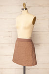 Morlaix Floral Quilted Taupe Skirt | La petite garçonne side view