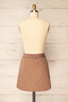 Morlaix Floral Quilted Taupe Skirt | La petite garçonne back view