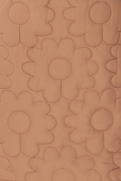 Morlaix Floral Quilted Taupe Skirt | La petite garçonne fabric
