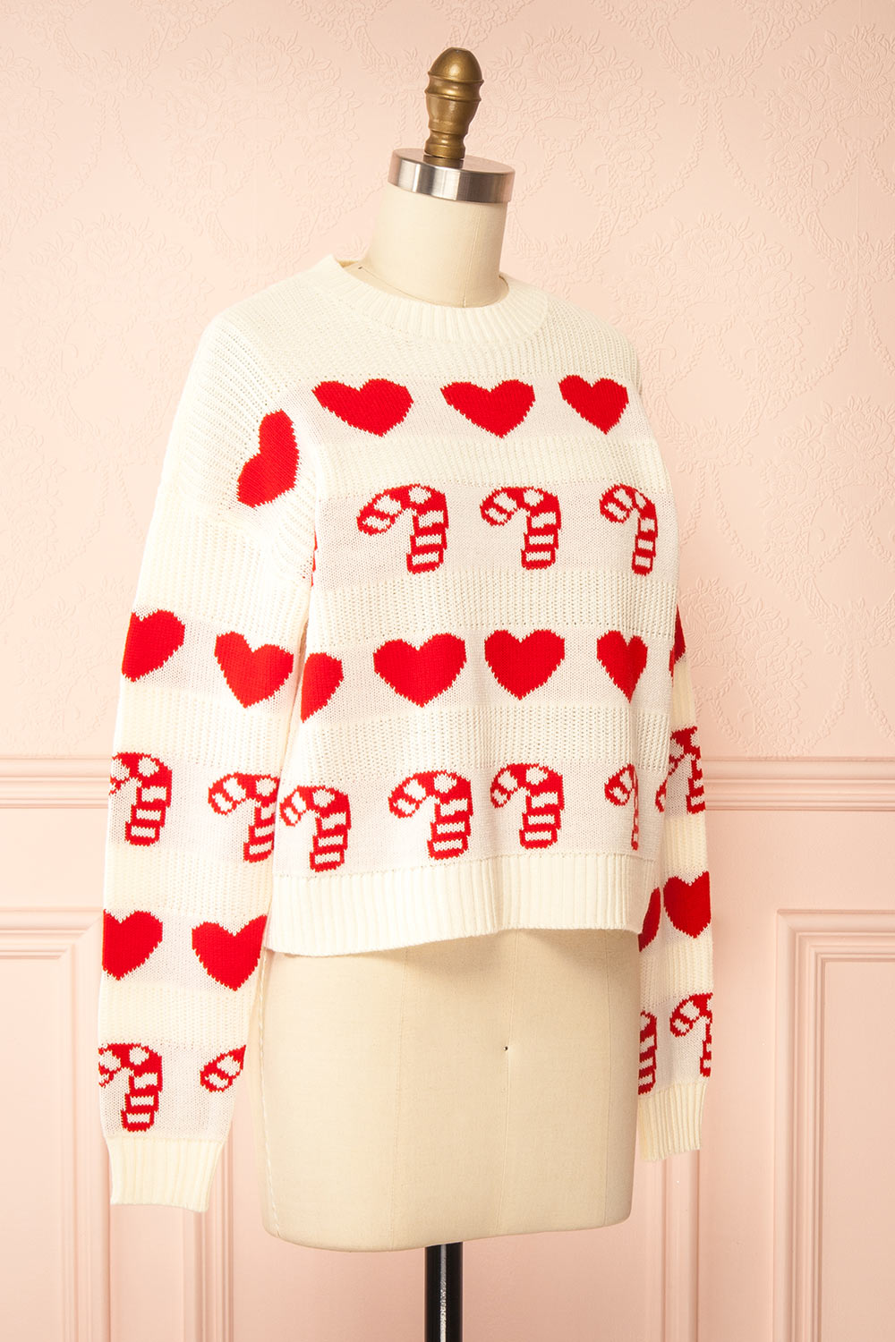 Morwell Ivory Christmas Sweater | Boutique 1861 side view