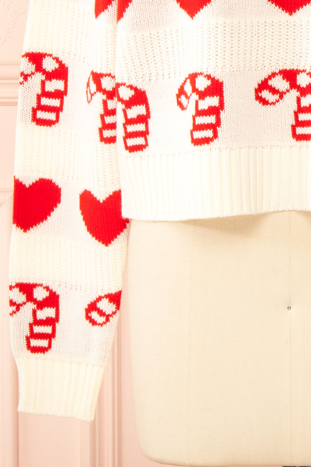 Morwell Ivory Christmas Sweater | Boutique 1861 sleeve