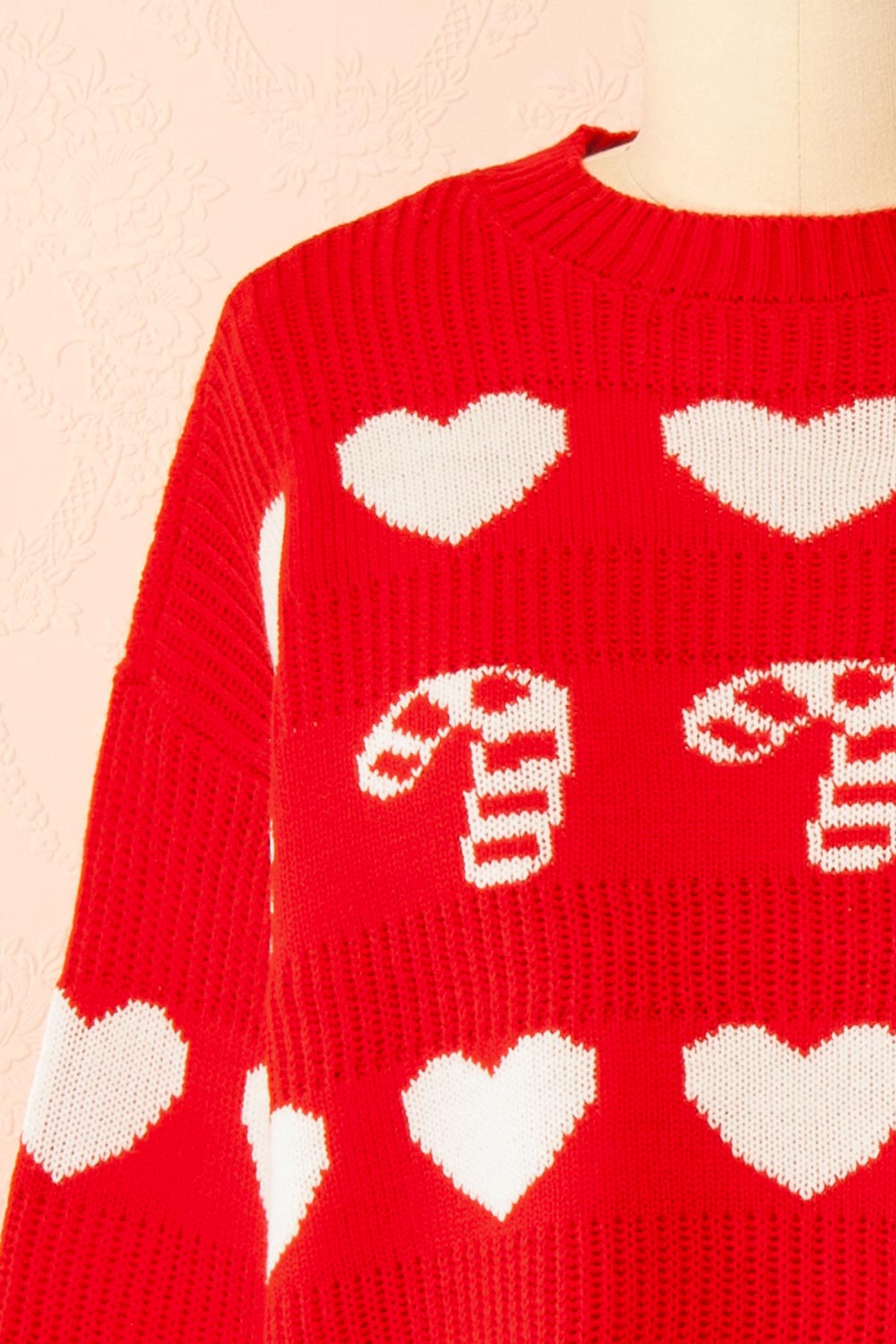 Morwell Red Christmas Sweater | Boutique 1861 front