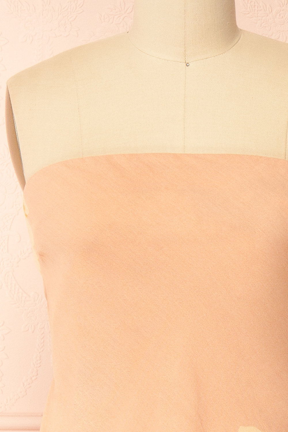 Moufida Strapless Pink Maxi Dress with Pockets | Boutique 1861 front