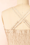 Moya Taupe Lace Crop Top | Boutique 1861  back close-up