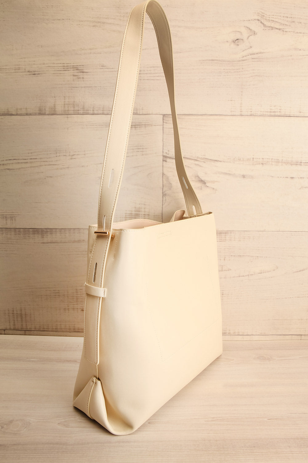 Mulhouse Ivory Faux Leather Tote Bag