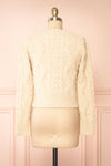 Murta Beige Knit Sweater w/ Pearls | Boutique 1861 back view