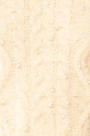 Murta Beige Knit Sweater w/ Pearls | Boutique 1861 fabric