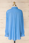 Musigen Blue Oversized Linen Shirt | La petite garçonne back view