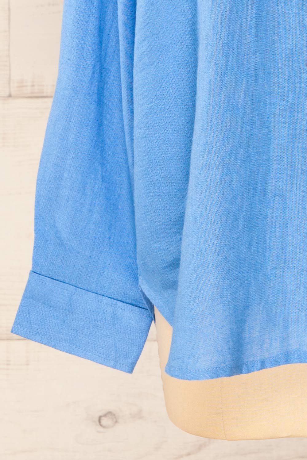 Musigen Blue Oversized Linen Shirt | La petite garçonne bottom 