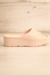 Muur Blush Pink Platform Slide Sandals | La petite garçonne side view