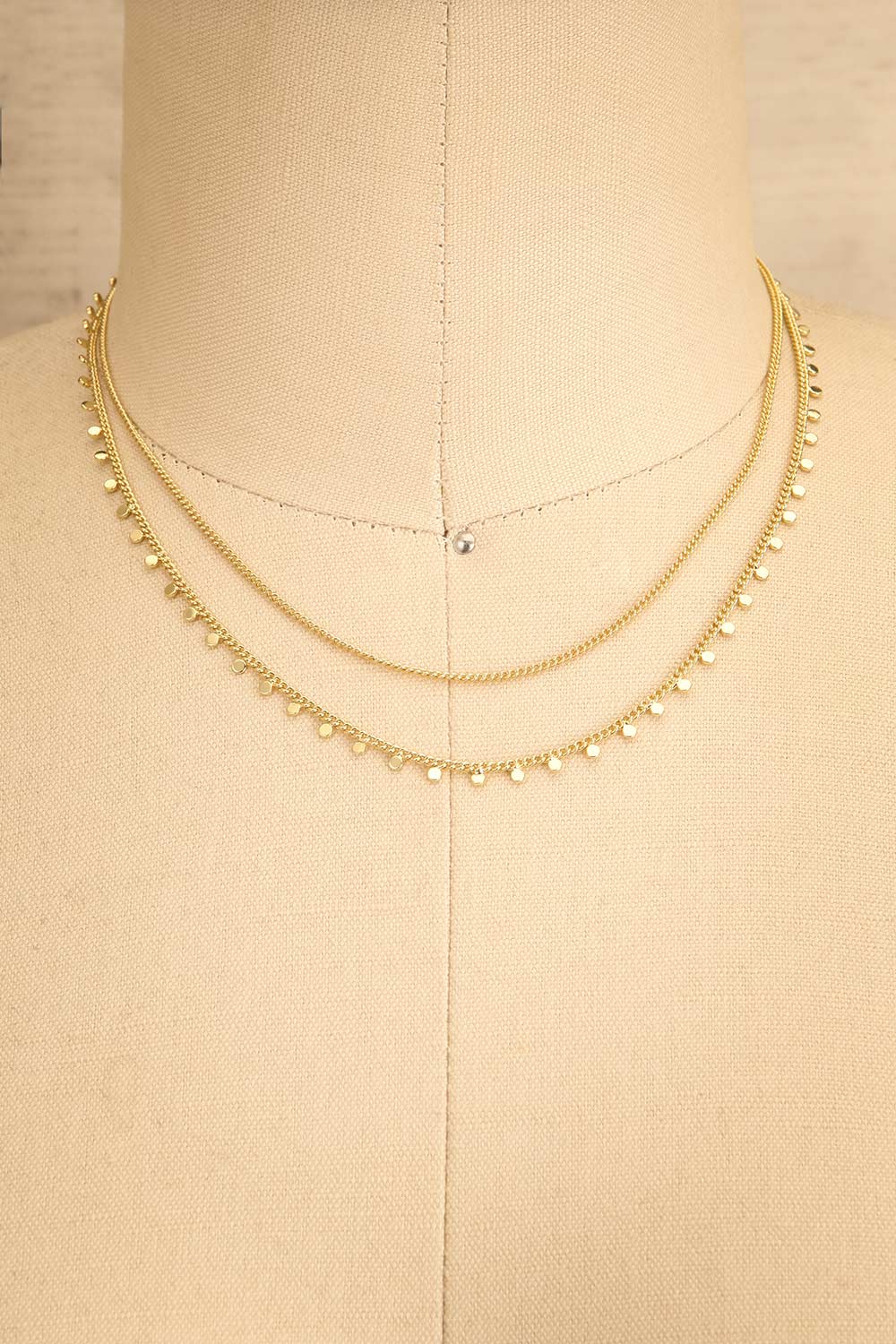 Mysian Gold Layered Chain Necklace w/ Pendants | La petite garçonne