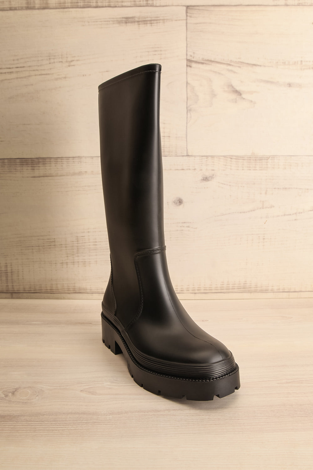 Mzuzu Matte Black Rain Boots | La petite garçonne front view