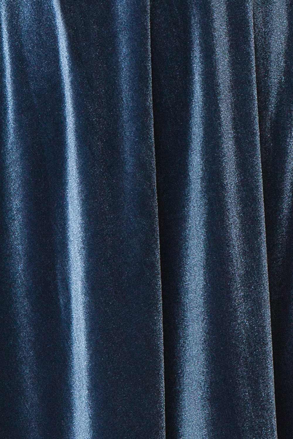 Nabintou Blue Velvet Wrap Dress | Boutique 1861 fabric 