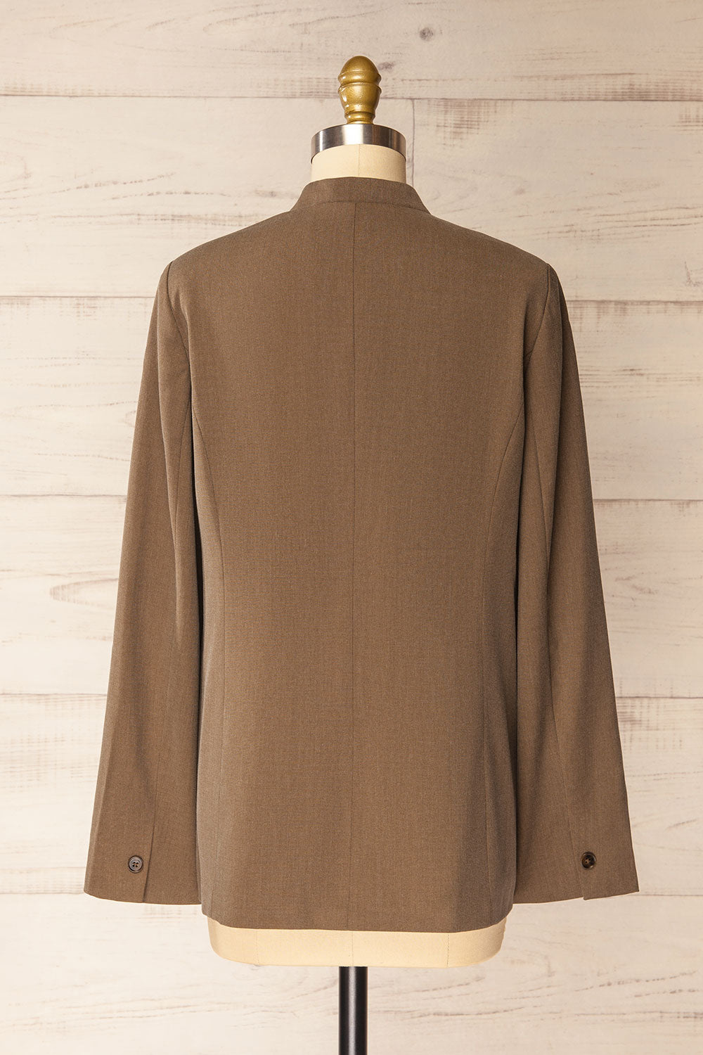 Nador Brown Button-Up Blazer | La petite garçonne back view