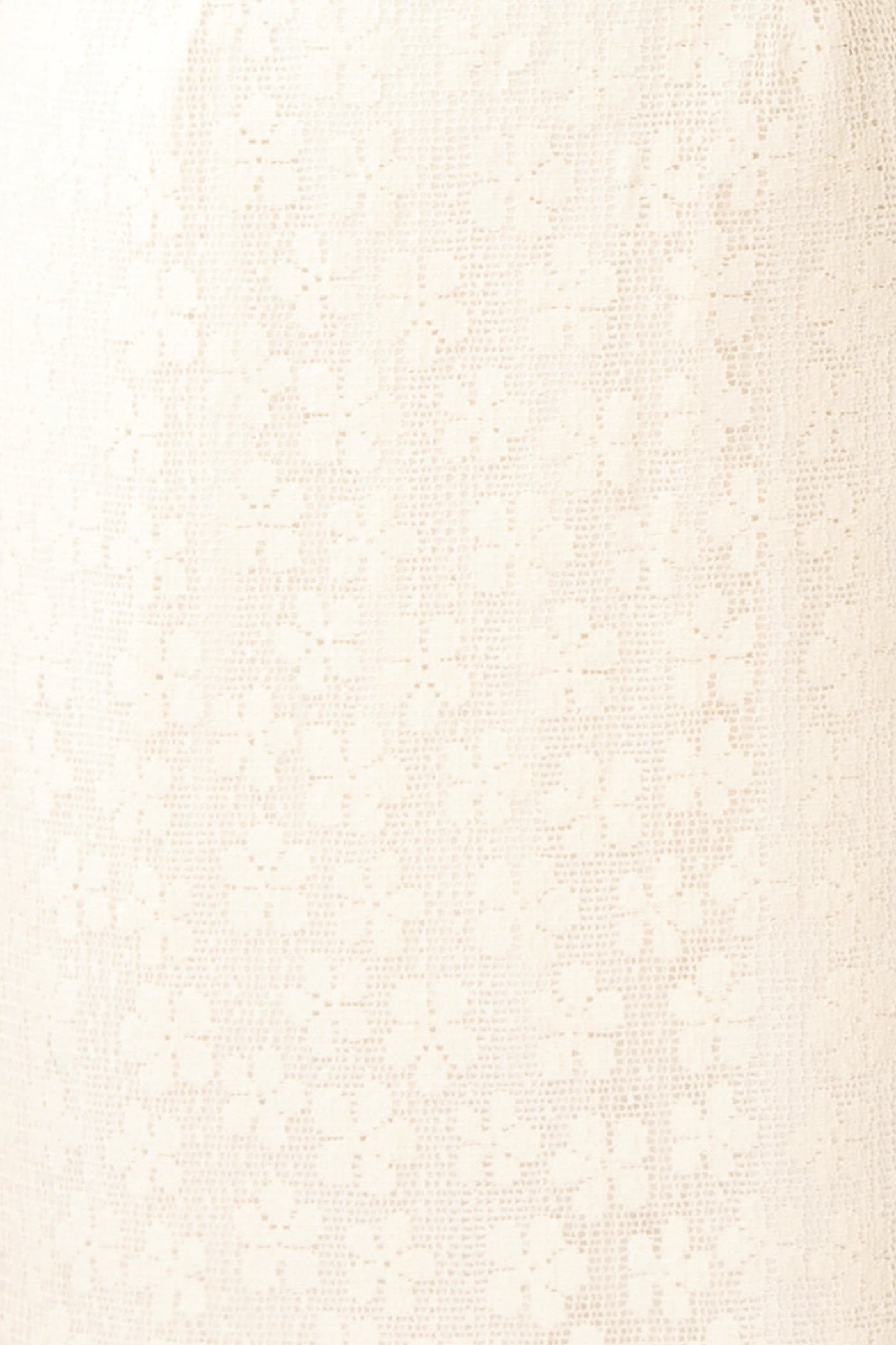 Close-up Nakoa Ivory Lace Midi Dress with Square Neckline at la boutque 1861