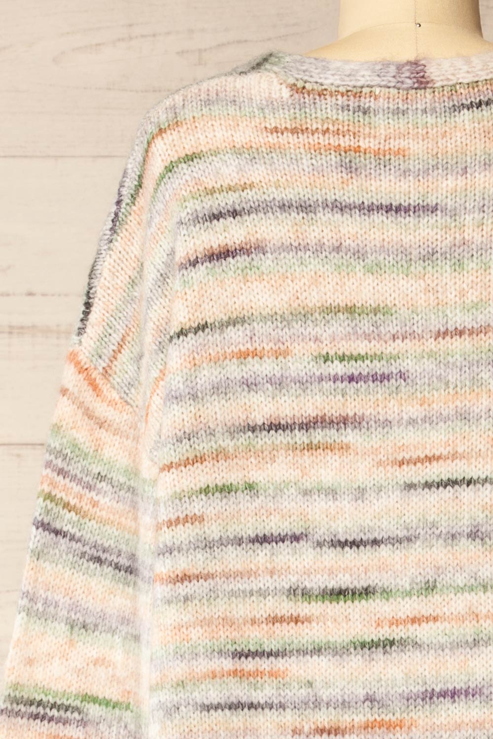 Namrung Long Open-Front Colorful Cardigan | La petite garçonne back