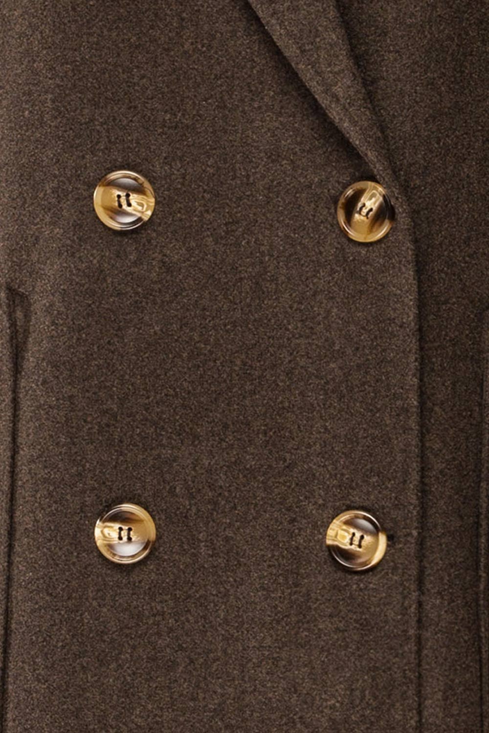 Namur Charcoal Double-Breasted Coat | La petite garçonne fabric