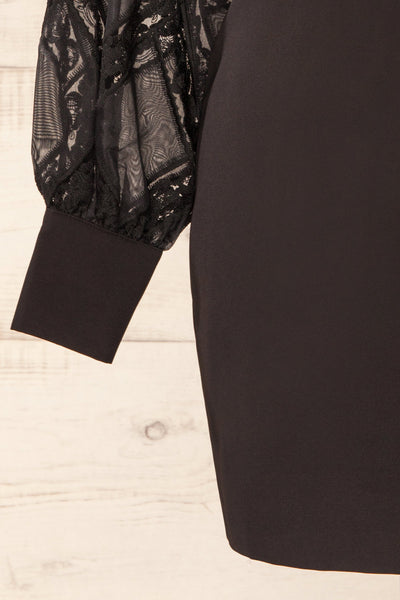 Nanterre Short Black Dress w/ Lace Sleeves | La petite garçonne bottom