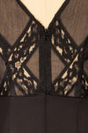 Nanterre Short Black Dress w/ Lace Sleeves | La petite garçonne fabric